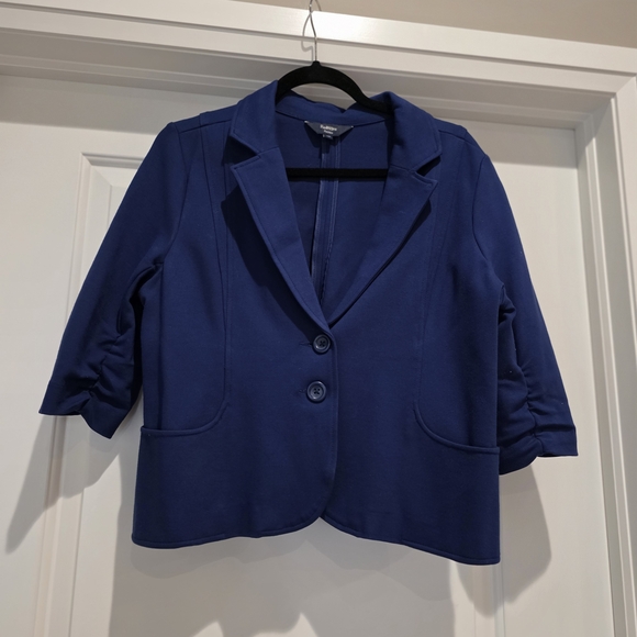 Reitmans Jackets & Blazers - Reitmans Royal Blue Cropped Blazer